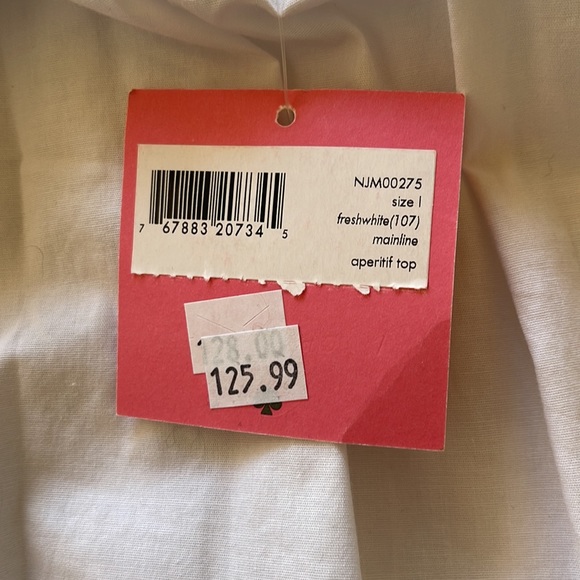 NWT Kate Spade white aperitif top L - Picture 6 of 13